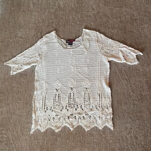 Say What? Crochet Women Top